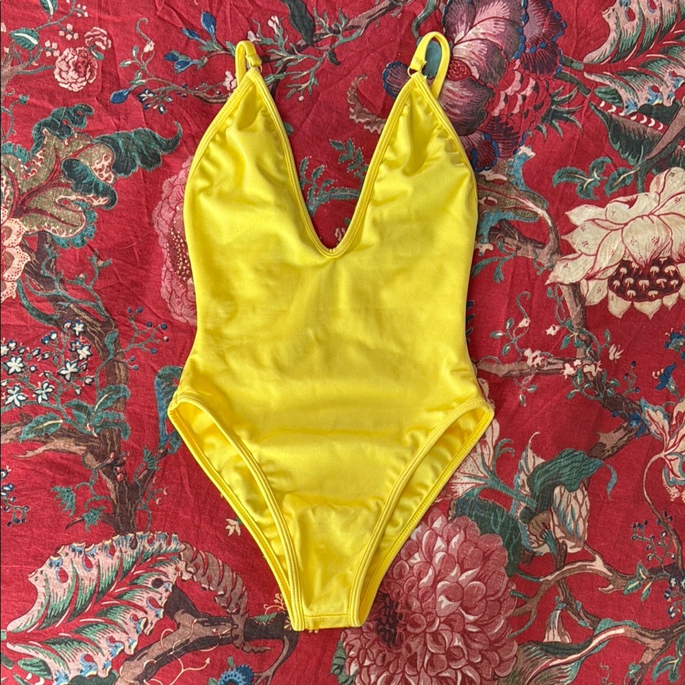 Gooseberry seaside Vibrant Yellow One-Piece Swimsuit